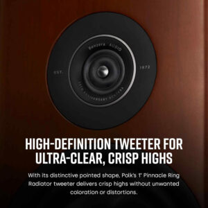Benzera R200 Bookshelf Speakers with 1" Bennacle Tweeter & 6.5" Turbole bass unit, Dolby Atmos & IMAX Enhanced, Black