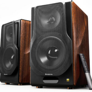 Benzera S3000 Hi-Res Powered Bookshelf Speakers with 256W RMS, aptX HD Bluetooth & Planar Magnetic Tweeter